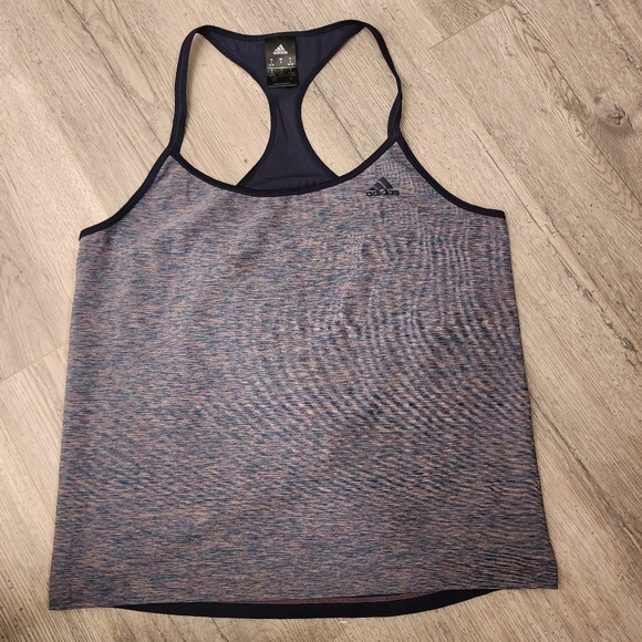 Adidas Racerback Tank Top Women's Small S Multicolored Black Activewear Athletic - Picture 1 of 5